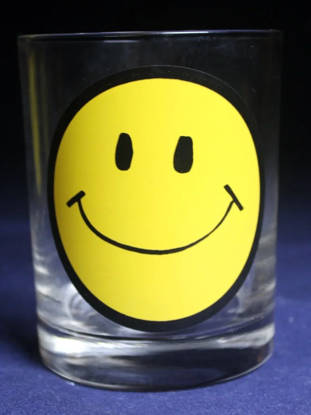 Four Vintage Mid-Century Smiley Face Tumblers